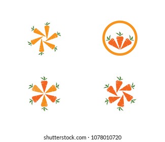carrot ilustration logo vector template