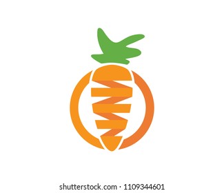 carrot ilustration logo vector template