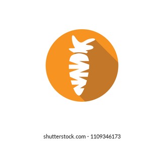 carrot ilustration logo vector template