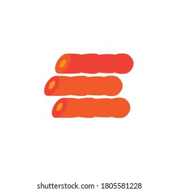 plantilla vectorial del logotipo de ilustración de zanahoria