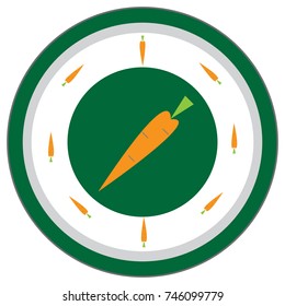 Carrot image. The avatar element for the player. Print for the designer. Gift card, badge.