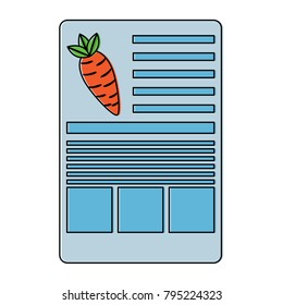 carrot information document vegetable icon image 