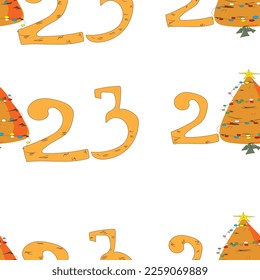 carrot inscription 2023 on a white background