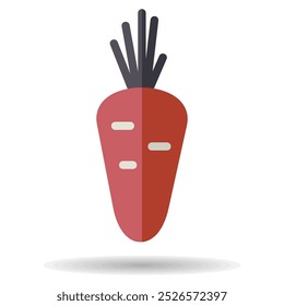 Ícone de vetor de design isolado de cenoura. Sinal de legumes. Símbolo gráfico para site de alimentos e bebidas, design de aplicativos, aplicativos móveis e mídia impressa, logotipo, UI