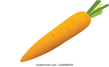 Carrot isolated on white background. Vector illustration.  Healthy organic food. Ingredients for cooking -  vector icon