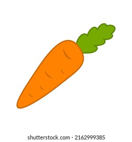 Carrot isolated on white background. Vector illustration