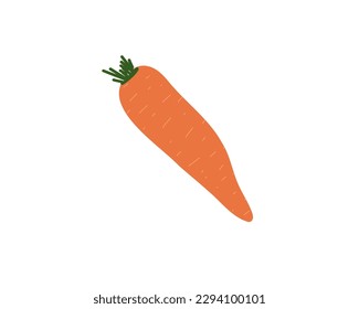 
Zanahoria aislada sobre fondo blanco. Ilustración del vector