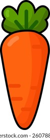 carrot isolated on white background vector illustration
