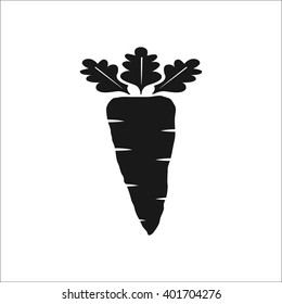 Carrot isolated simple icon on white background