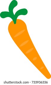 Carrot isolated simple vector illustration