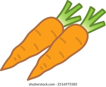 A carrot  isolated vector illustration.