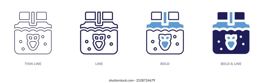 Carrot jam icon in 4 different styles. Thin Line, Line, Bold, and Bold Line. Duotone style. Editable stroke.