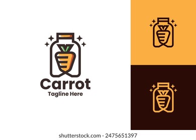 carrot jar vector logo design