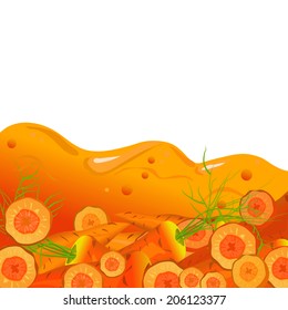 carrot juice background. vector illustration