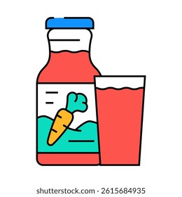 carrot juice line icon vector. carrot juice sign. isolated symbol illustration