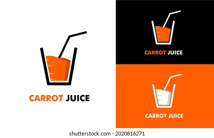 Carrot juice logo design concept modern, on isolated background, graphic element, icon template