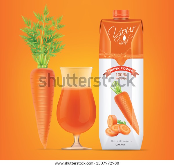 Download Carrot Juice Packed Box Glassillustration Vector Stock Vector Royalty Free 1507972988 Yellowimages Mockups