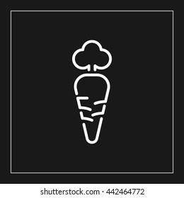 carrot line icon