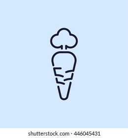 carrot line icon