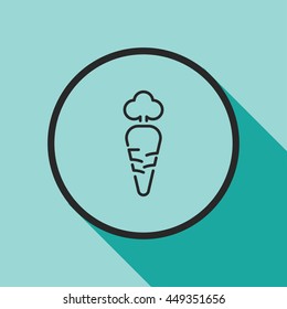carrot line icon