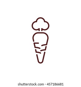 carrot line icon