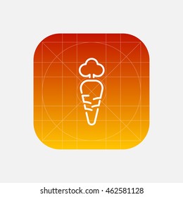 carrot line icon