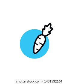 Carrot line icon design vector