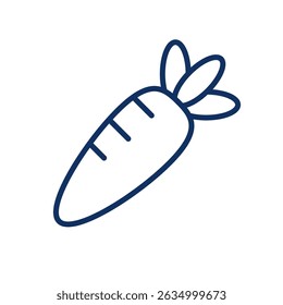 Carrot Line Icon. Editable Stroke Carrot Vegetable Outline Sign