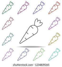 carrot line icon. Elements of Fruit in multi color style icons. Simple icon for websites, web design, mobile app, info graphics