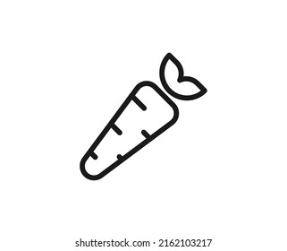 Carrot line icon. High quality outline symbol for web design or mobile app. Thin line sign for design logo. Color outline pictogram on white background