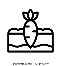 carrot line icon illustration vector graphic
