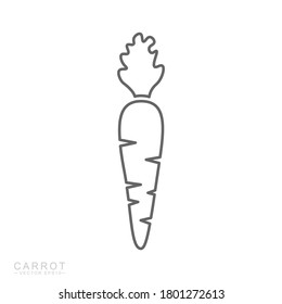 Carrot line icon. Isolated vector illustration.