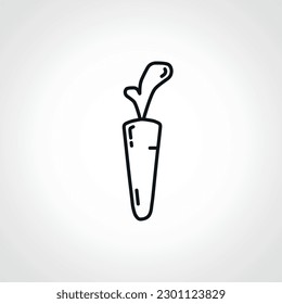 Carrot line icon. Carrot linear icon