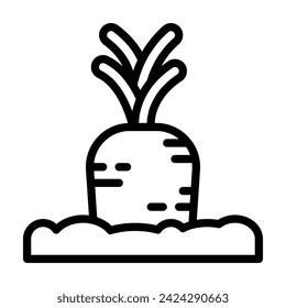 carrot line icon. Perfect for graphic design, mobile, UI, and web masterpieces