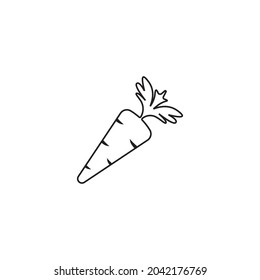 diseño de símbolo de vector de icono de línea de zanahoria