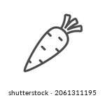 Carrot line icon. Vegetable food sign. Diet nutrition symbol. Quality design element. Line style carrot icon. Editable stroke. Vector