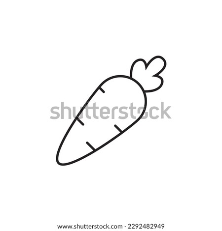 Carrot line icon, vegetables logo vector
