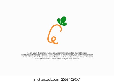 carrot line letter c logo design