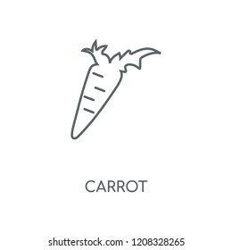 Carrot linear icon. Carrot concept stroke symbol design. Thin graphic elements vector illustration, outline pattern on a white background, eps 10.