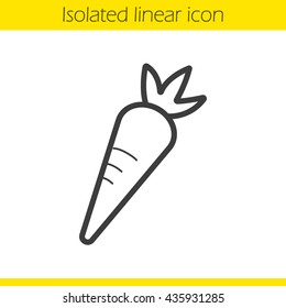 Carrot linear icon. Thin line illustration. Contour symbol. Vector isolated outline drawing