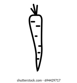Carrot linear thin line illustration