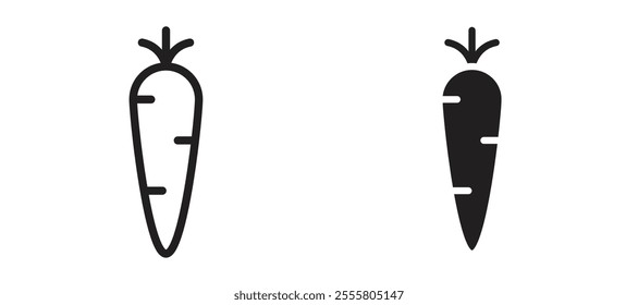 Carrot liner icon vector set.