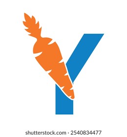  Carrot Logo combine with letter Y vector template