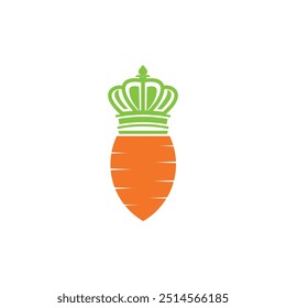 carrot logo design and cooking icon, combination of fork and spoon carrot design in design. healthy food logo design for vegetarians. vegan logo