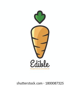 Design-Element des Carrot-Logos. Vektorgrafik