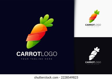 Carrot logo design with gradient