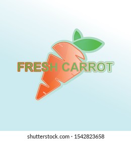 Carrot logo design with offset path