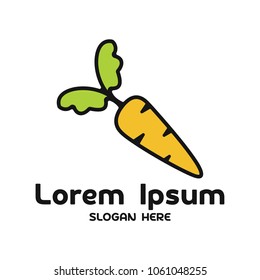 Carrot Logo Design Template.
