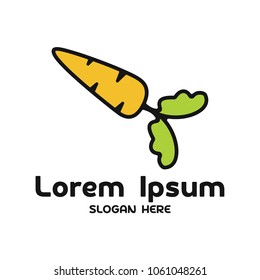 Carrot Logo Design Template.