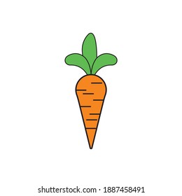 Carrot logo design template vector illustration
